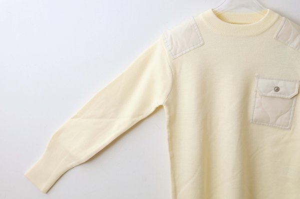 画像9: ノンダウン ミリタリー クルーネック ニット (TAION-KN100PML-1:WH)