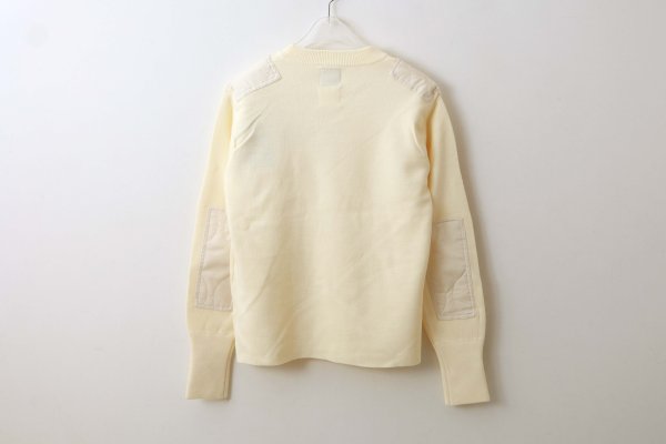 画像2: ノンダウン ミリタリー クルーネック ニット (TAION-KN100PML-1:WH)