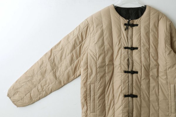 画像7: JPSP チャイナボタン ダウンジャケット (TAION-JK01JS:BG×BK)