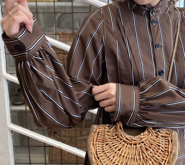 画像17: SALE‼︎15% SHAKER SHIRT O.P. Brushed Stripe (BG)