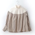 SALE20%OFF!! REFECTORY BLOUSE (BG×NTL)