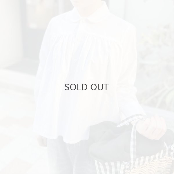 画像11: 丸襟ギャザーブラウス (WH)