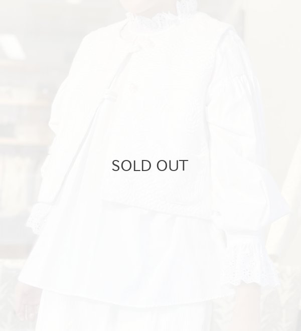 画像41: 別注!! 100/2 ブロードレースブラウス (WH)