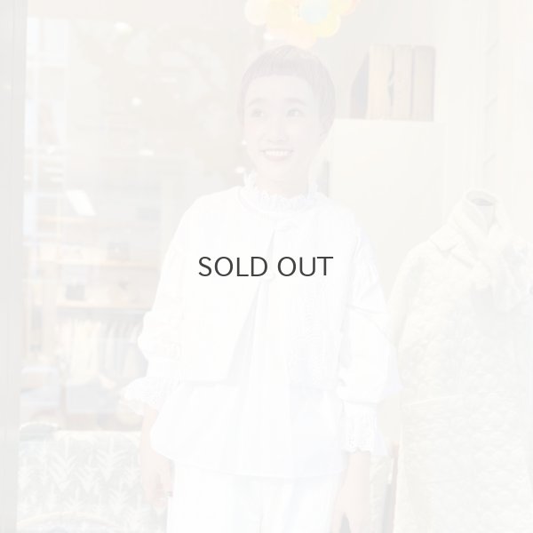 画像40: 別注!! 100/2 ブロードレースブラウス (WH)