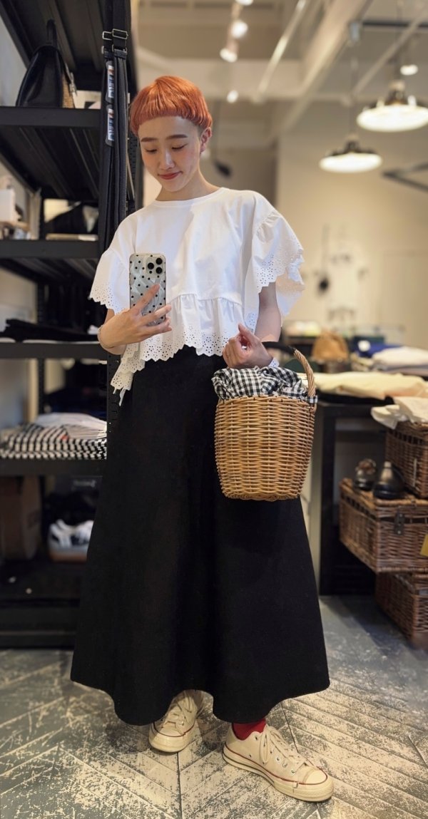 画像17: 別注!! AMOSSAミラノリブ フレアスカート (BK:20)