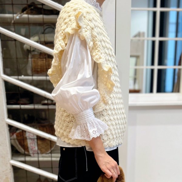 画像10: shop別注!! Hand Knit Hand Crochet Gilet (IV)