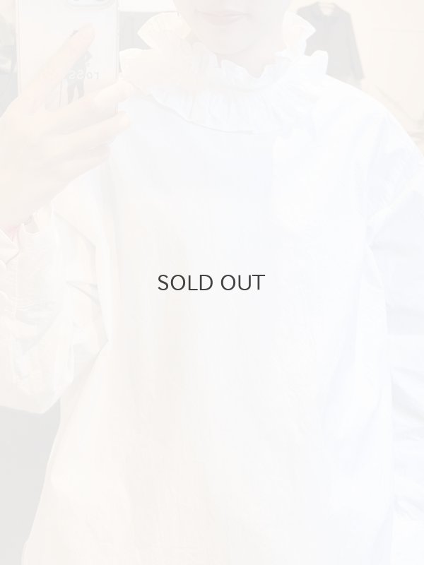 画像24: ワッシャータイプライター フリルカラーシャツ (WH)