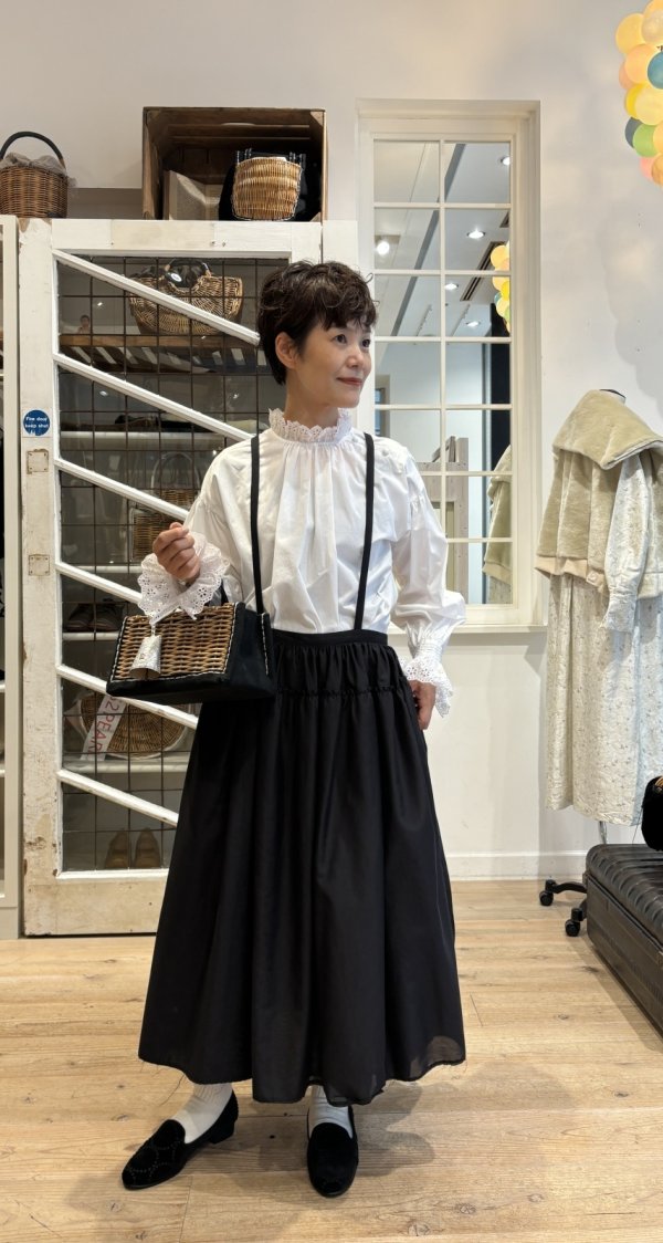 画像22: 別注!! キャンバス・ヨコナガトート (14521:BK×WHステッチ)