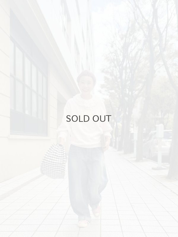 画像13: 【再入荷予約:1月中旬】30/-天竺 ティアードコットンレースプルオーバー (WH)