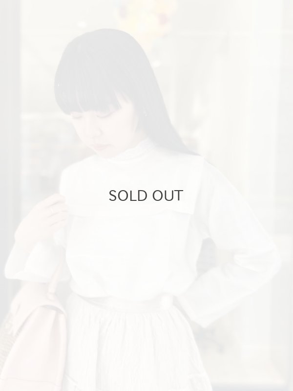 画像19: Khadi Silk Back Button Sailor Blouse (B.WH)