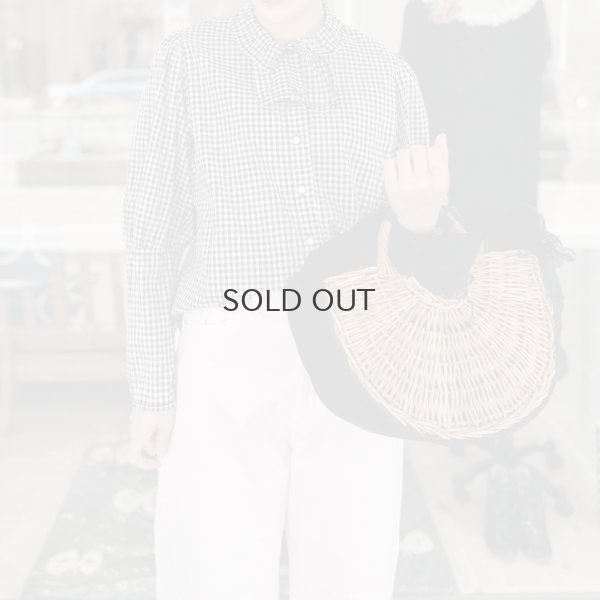 画像17: カゴ袋 キャンバス・扇トート (BK)