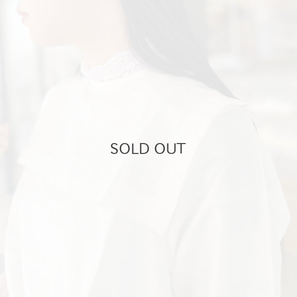 画像18: Khadi Silk Back Button Sailor Blouse (B.WH)