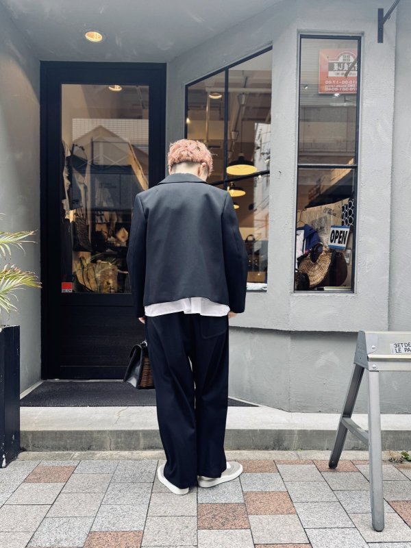 画像36: ウールギャバ 丸襟ジャケット (BK)