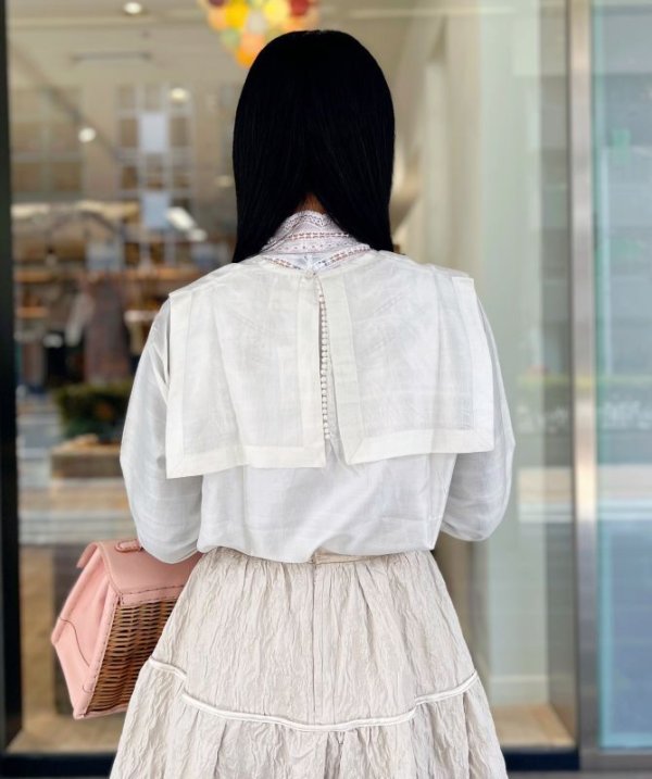 画像20: Khadi Silk Back Button Sailor Blouse (RV)