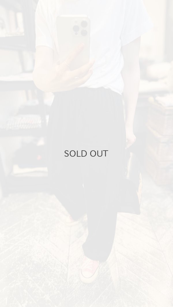 画像20: ウールギャバ後染めパッチポケットギャザーパンツ (BK)