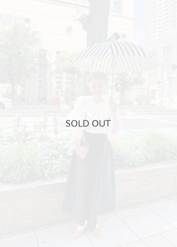 画像26: 80ボイル レースピンタックラッフルケープ衿ブラウス (WH)