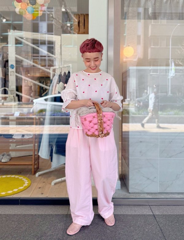 画像40: 別注!! ハートモチーフ刺繍トップ (WH×RD)