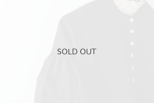 画像5: 高密度サテン 長袖ブラウス (BK)