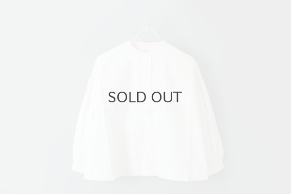 画像2: II TEN KI 高密度サテン 長袖ブラウス (WH)