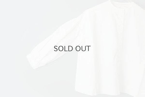 画像4: II TEN KI 高密度サテン 長袖ブラウス (WH)