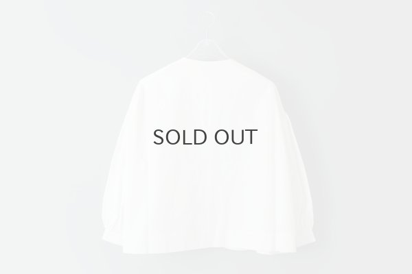 画像3: II TEN KI 高密度サテン 長袖ブラウス (WH)