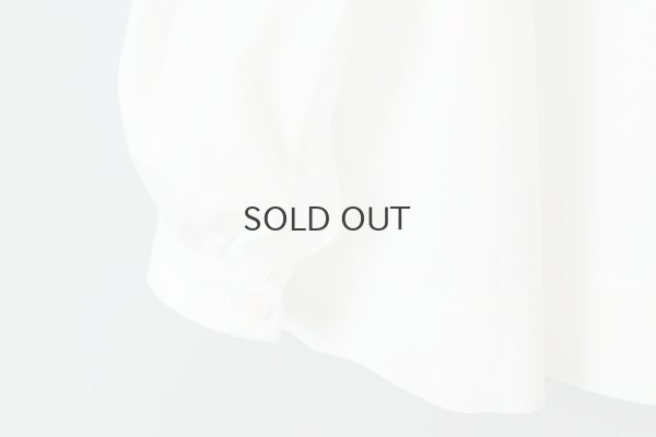 画像7: II TEN KI 高密度サテン 長袖ブラウス (WH)