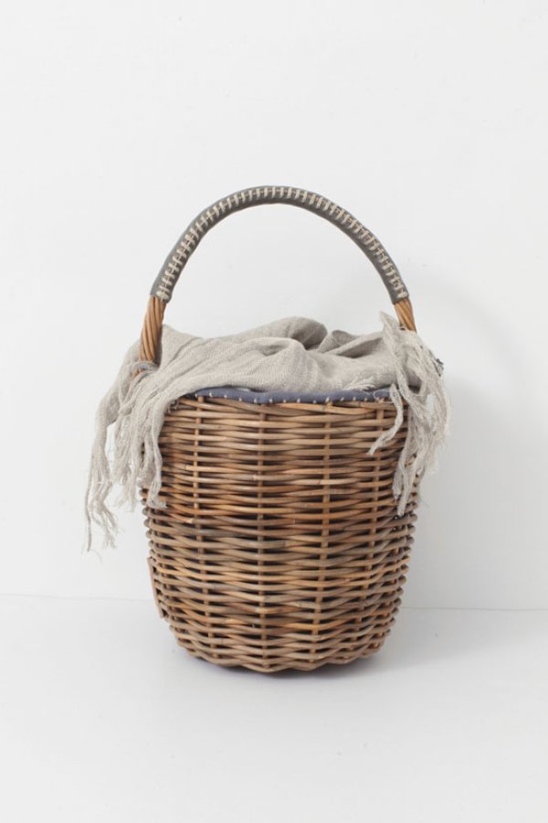 画像4: バケツ M バスケット リネンかぶせ (GY)