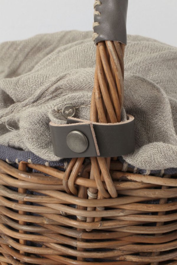 画像12: バケツ M バスケット リネンかぶせ (GY)