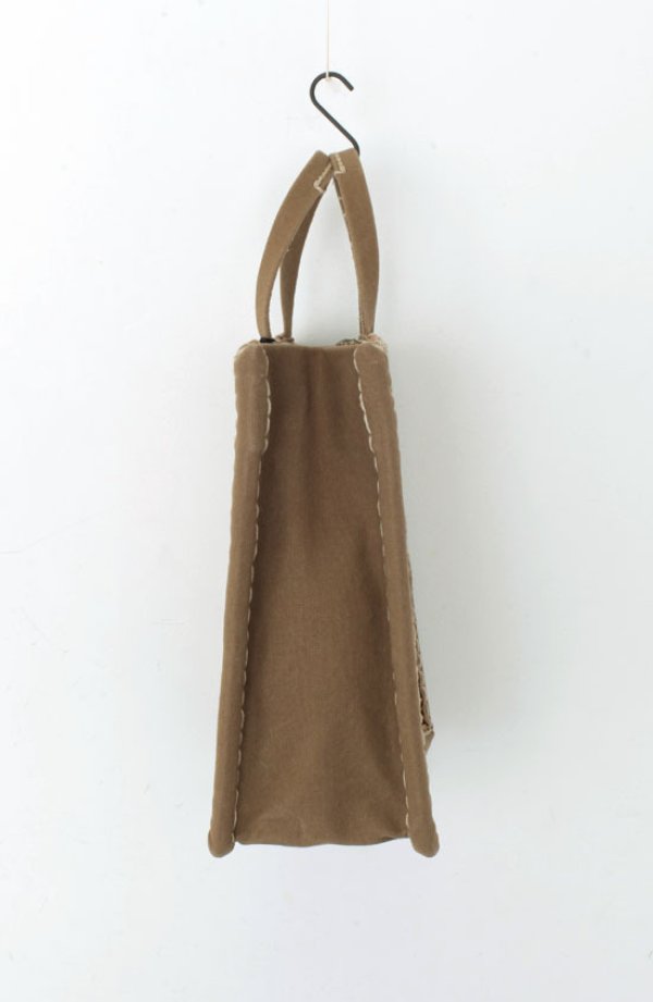 画像3: キャンバス・カゴ袋ハンド（BG）
