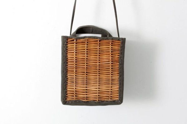 画像3: キャンバス・カゴ袋ショルダー(KH)