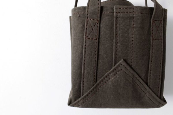 画像9: キャンバス・カゴ袋ショルダー(KH)