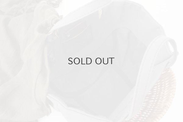 画像7: キャンバス・カゴポケット付トート (12531:GY)