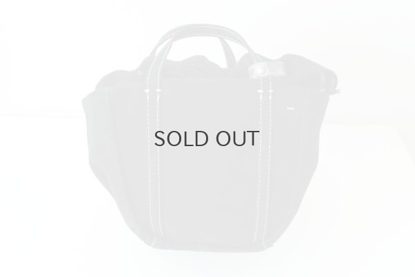 画像3: キャンバス・カゴポケット付トート (14525:BK)