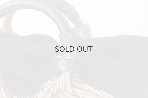 画像7: カゴ袋 キャンバス・扇トート (BK)