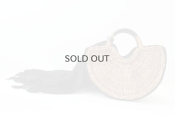 画像9: カゴ袋 キャンバス・扇トート (BK)