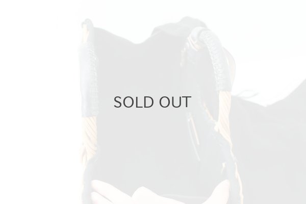 画像12: カゴ袋 キャンバス・扇トート (BK)