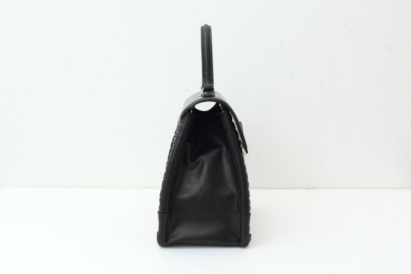 画像4: カーフ・ハンドバッグ M (BK/SV金具)