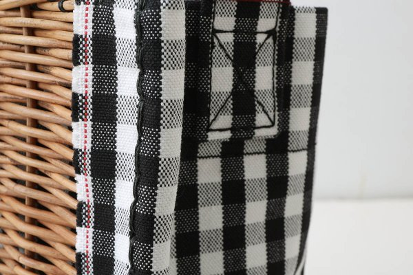 画像7: ギンガム・ワンハンドルトート M (15515:BK)