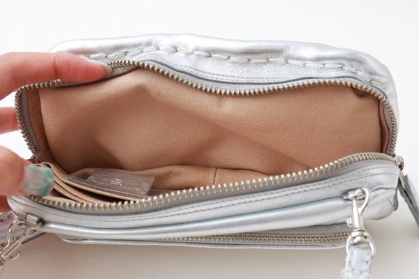 画像11: 別注!! メタリックレザー リボンポシェット (SV）