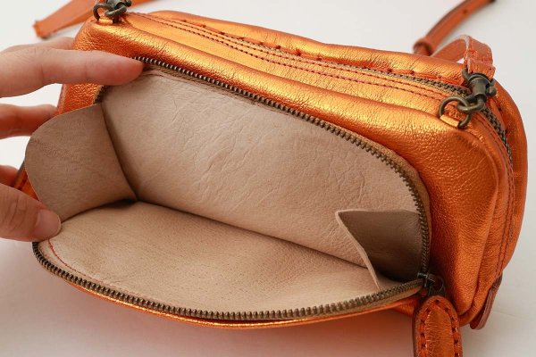 画像11: 別注!! メタリックレザー リボンポシェット (OR）