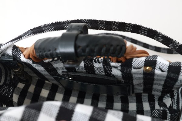画像9: ギンガム・扇トートミニ