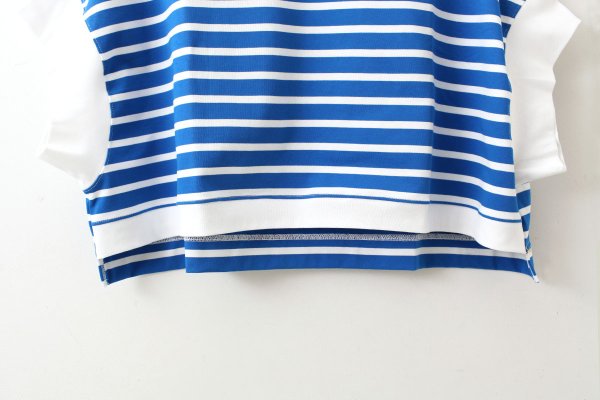 画像5: フレンチスリーブシャツ・ボーダー (56502:BLWH)