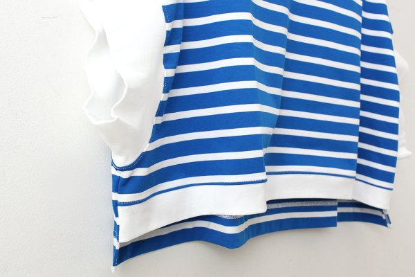 画像6: フレンチスリーブシャツ・ボーダー (56502:BLWH)