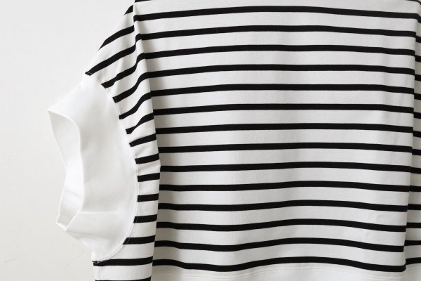 画像4: フレンチスリーブシャツ・ボーダー (56502:WHBK)