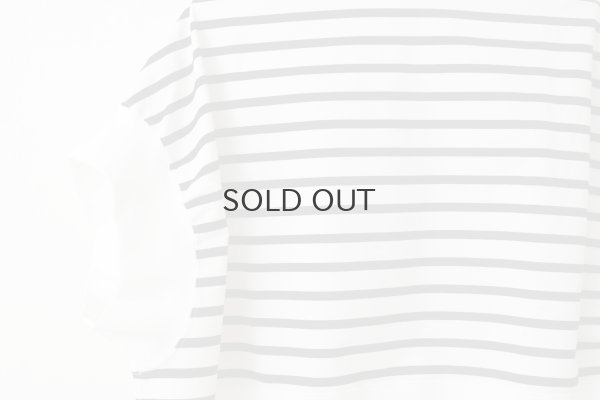 画像4: フレンチスリーブ・シャツ コットンジャージー・ボーダー (55502:WHBK)