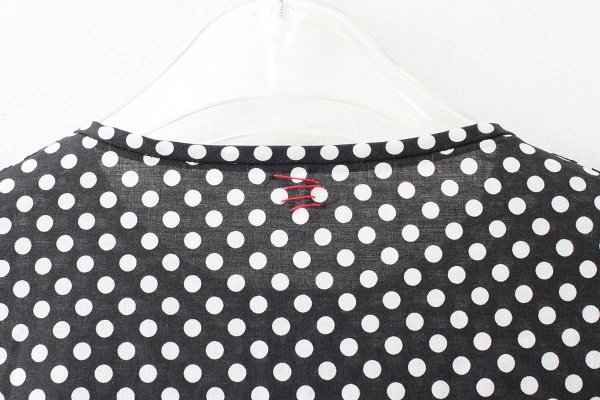 画像11: ボタンブラウス・ ドットローンブラウス（BK）