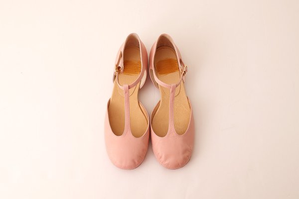 画像5: カーフレザー Tストラップシューズ（22505:BPK）