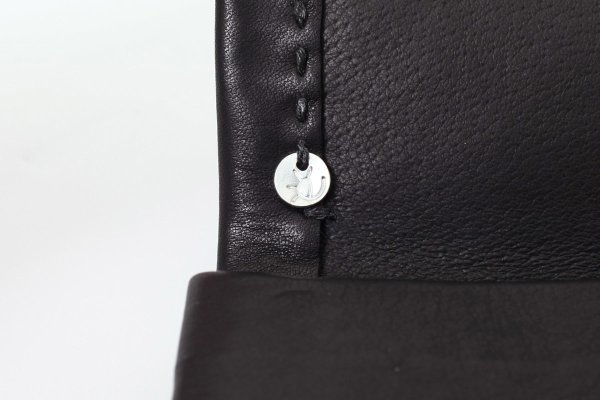 画像7: 牛ソフトレザー ステッチ ソフト長財布(BK)