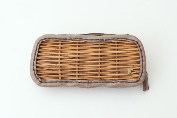 画像6: ショルダーレザー籐付き長財布 E金具 (OAK）