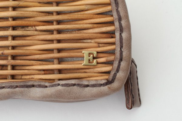 画像4: ショルダーレザー籐付き長財布 E金具 (OAK）